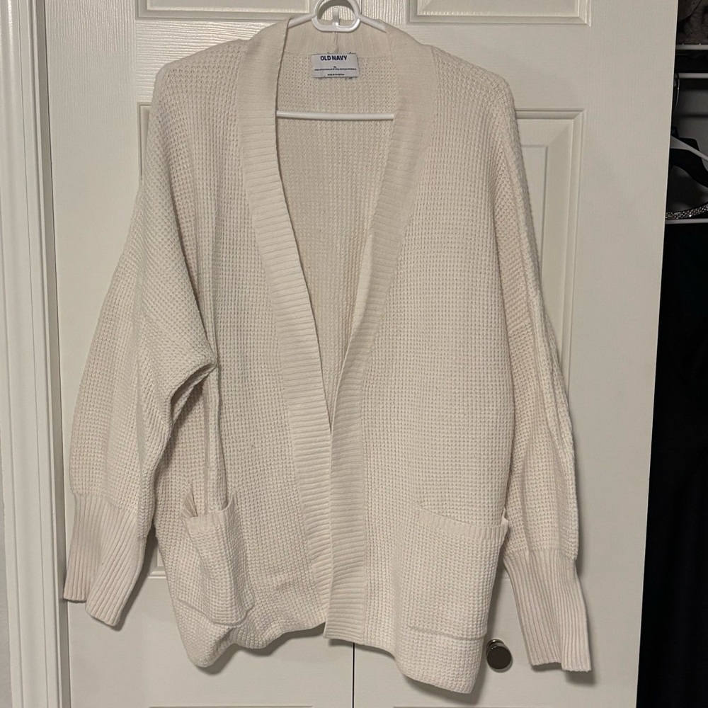 Old Navy Cream Open Front Cardigan Size XL